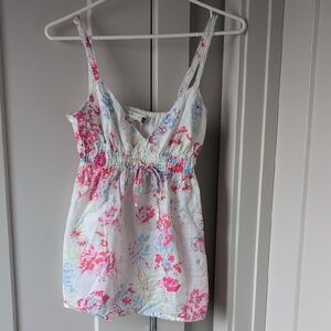GAP Floral Print Tank Top - Pink, Blue, White
